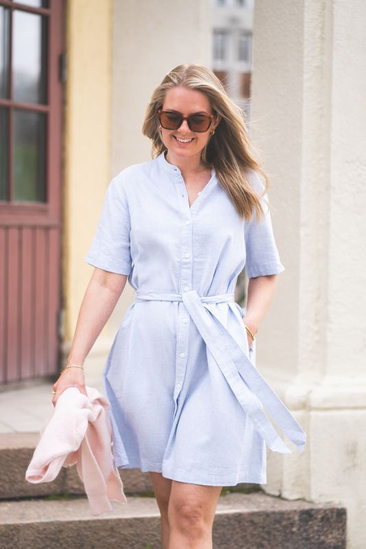 Pennie Ginia 2/4 Shirt Dress Skyway Melange