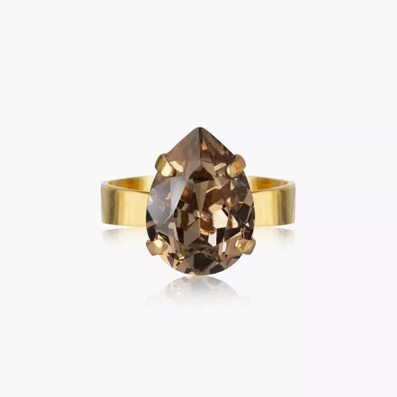 Mini Drop Ring Gold Greige 