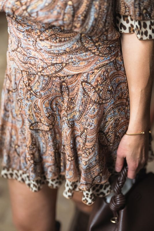 Chiffon Mini Dress Autumn 