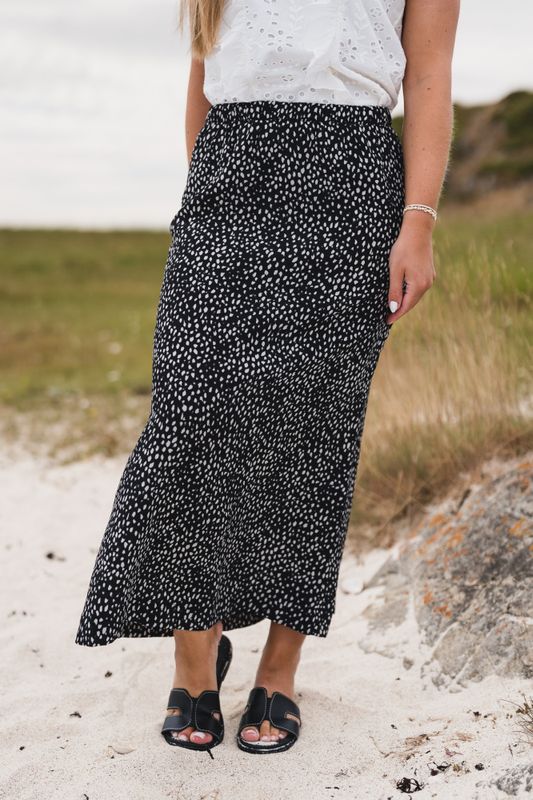 Jace Rhian HW Skirt Aop Black Dot 