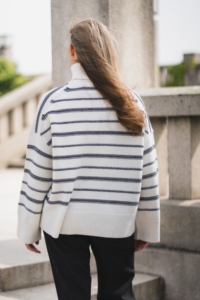 Hovedbilde Sakeiku Stripe Turtleneck 11250 Clear Cream ...