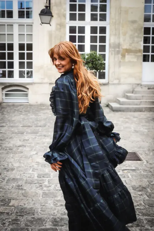 Check Showpiece Dress Green Check 