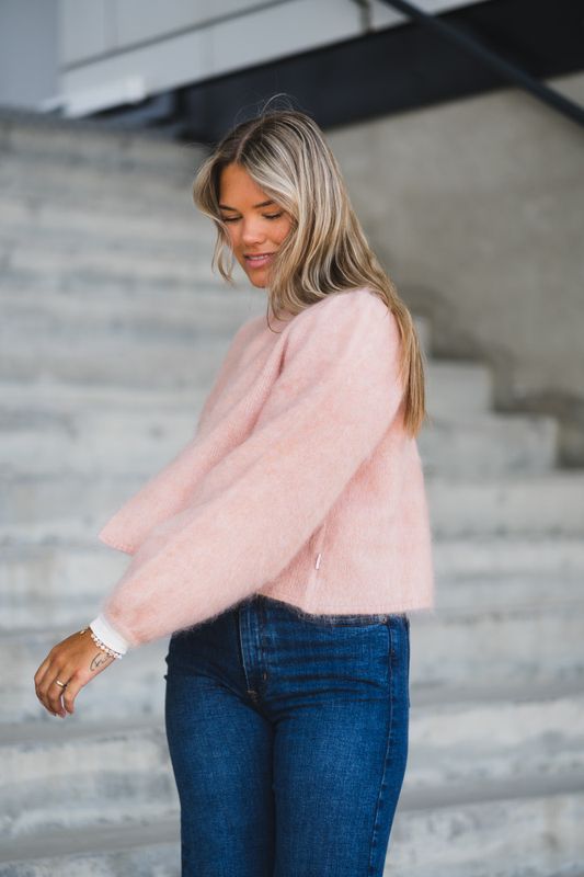 Amelia Chunky Cardigan Dusty Pink 