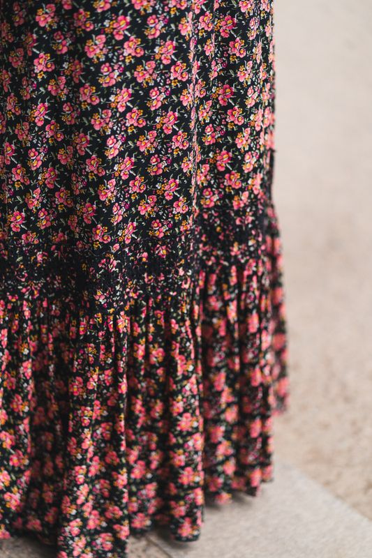 Cotton Slub Button Down Dress Cherry Blossom