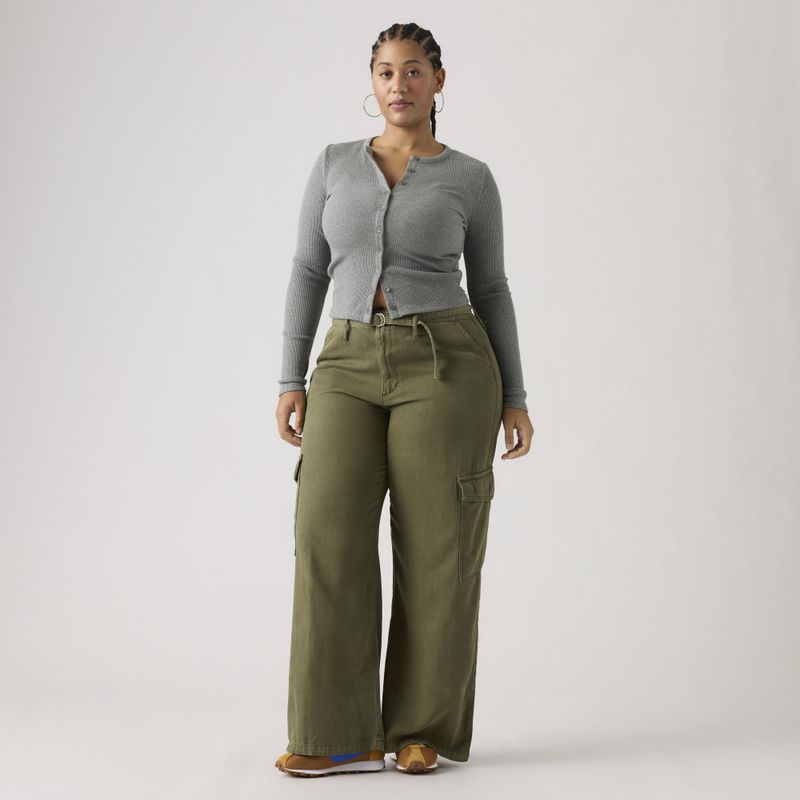 Baggy Dad Cargo Drapey Ivy Green 