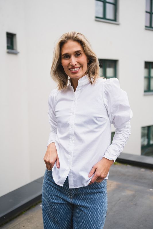 Sanna Puff Shirt White 