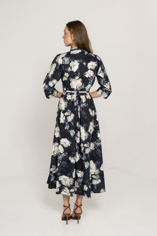 Maria Dress Blue Garden