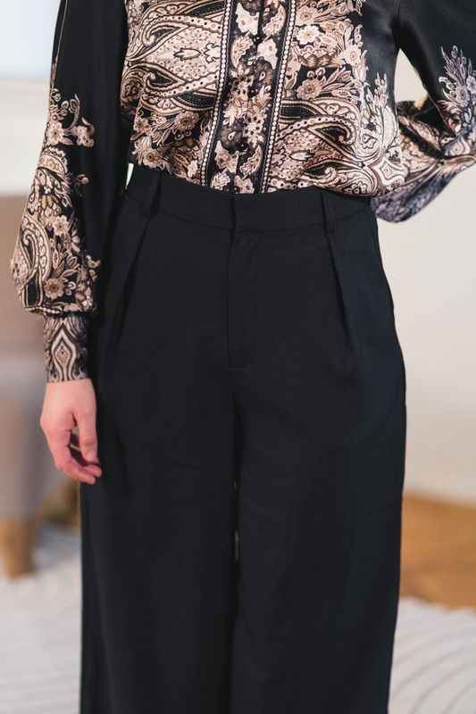 Alessandra Melange Pants Black 