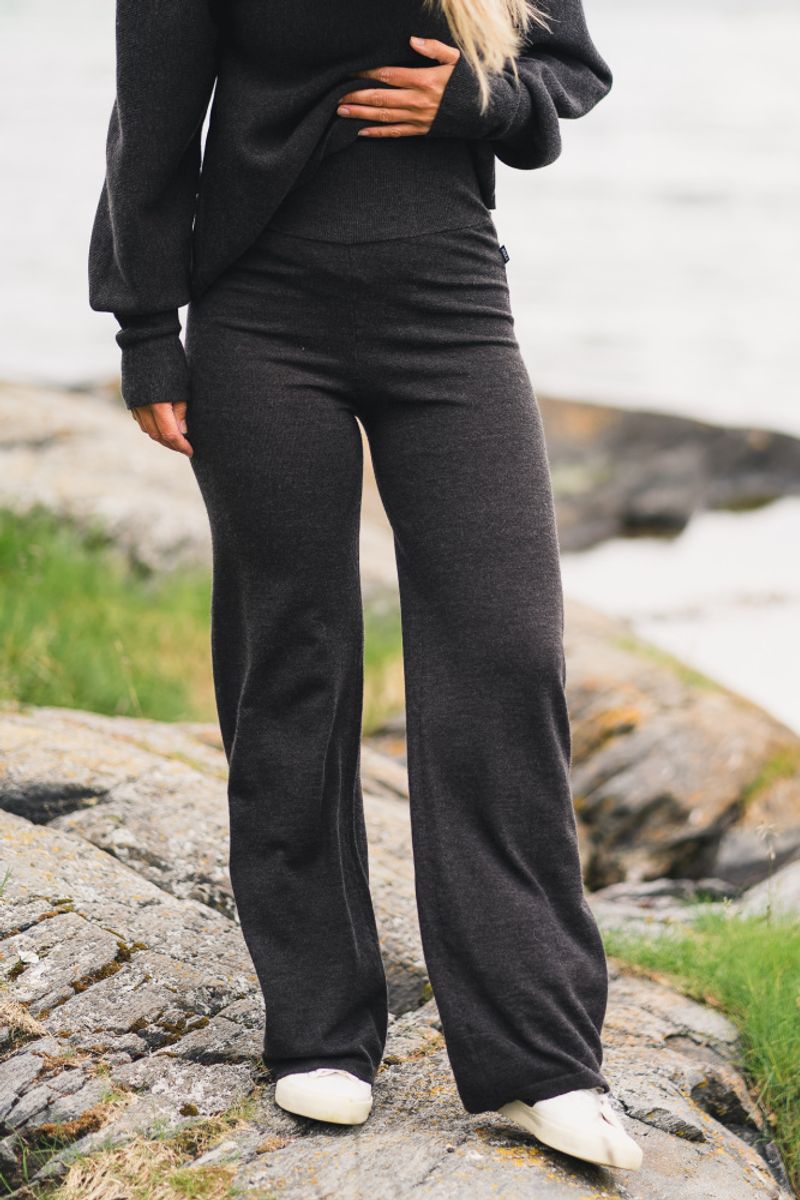 Mubi Merino Pants Dark Brown Melange 