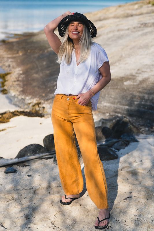 Culotte Linen Colour Topaz