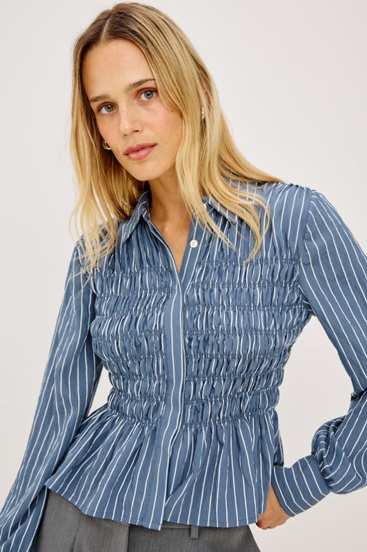 Bradshaw Washed Indigo Stripe 