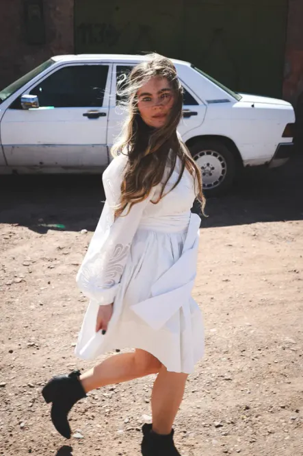 Hovedbilde Poplina Dress White 