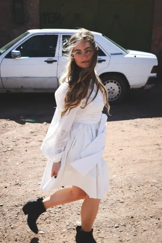 Poplina Dress White 