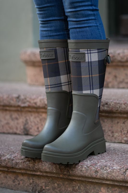 Dena Tall Welly Ancient Tartan/ Olive