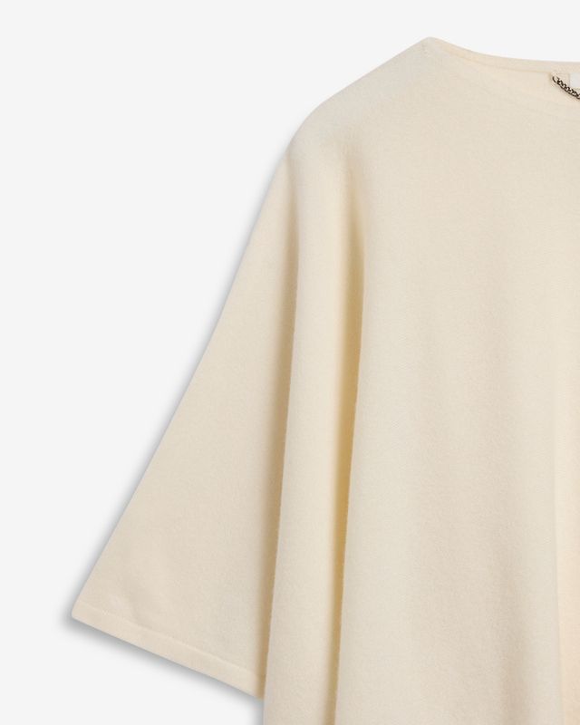 Enzo Merino Poncho Ivory White 