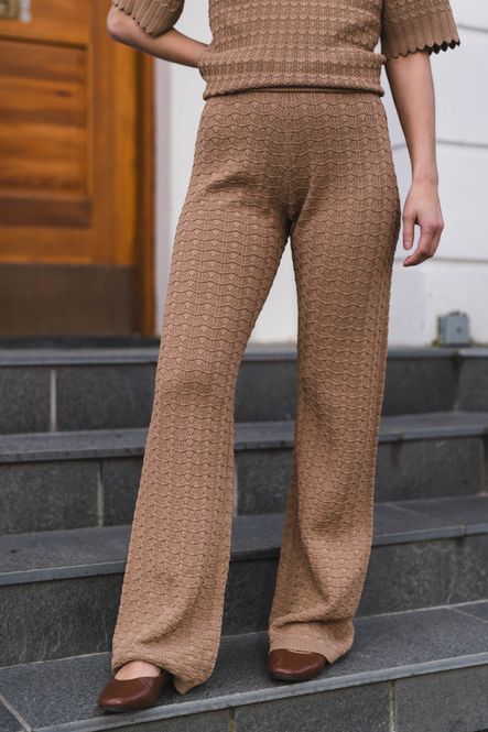 Hovedbilde Rizzy Fine Crochet Pants Taupe 