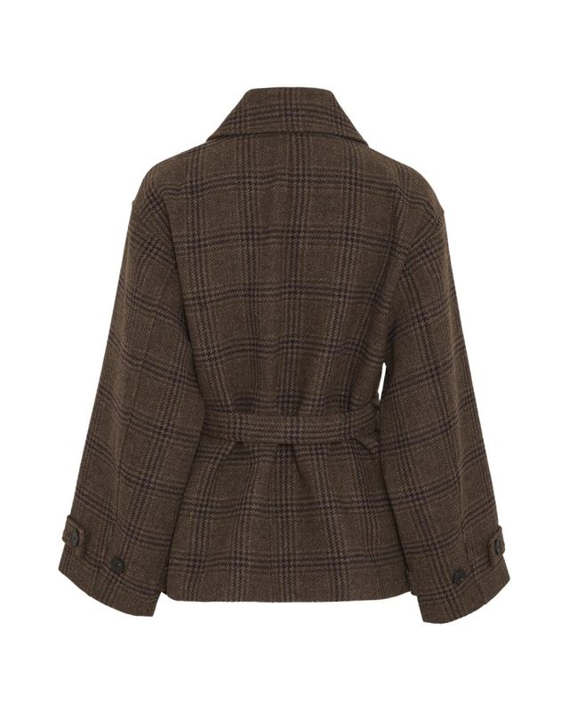 Amaranda Jacket Check Hot Fudge/Rubbe 