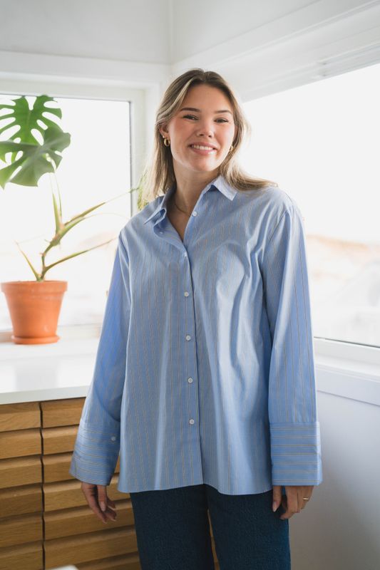 Dita Twin Stripe Shirt Light Blue 