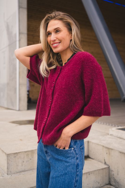 Bondie Hope 2/4 Cardigan Rhododendron