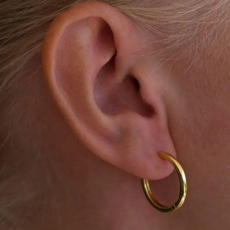 20mm Basic Hoops Gold 