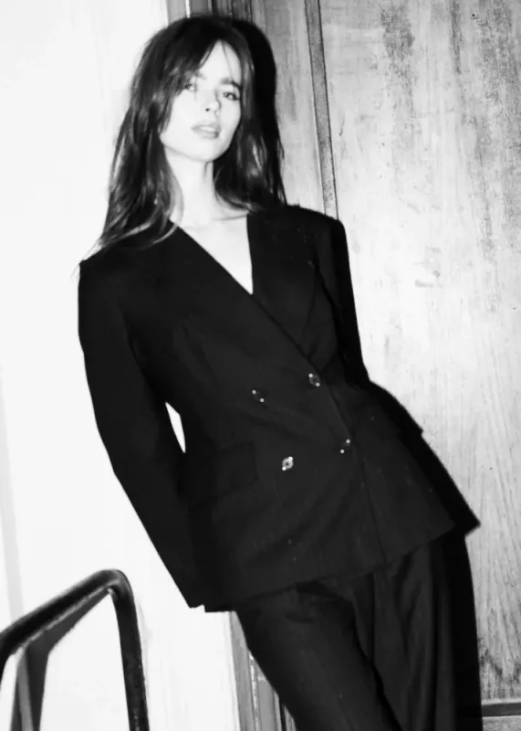 Francis Pinstripe Black 