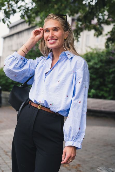 Hovedbilde Kdbutterfly Poplin Shirt Light Blue 