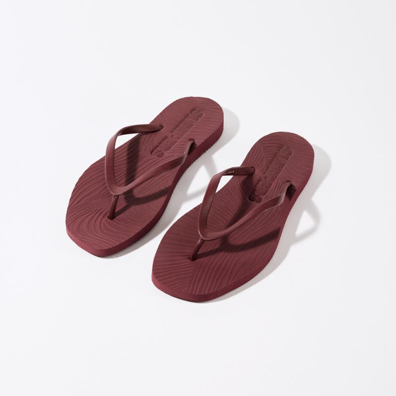 Tapered Flip Flops Burgundy 