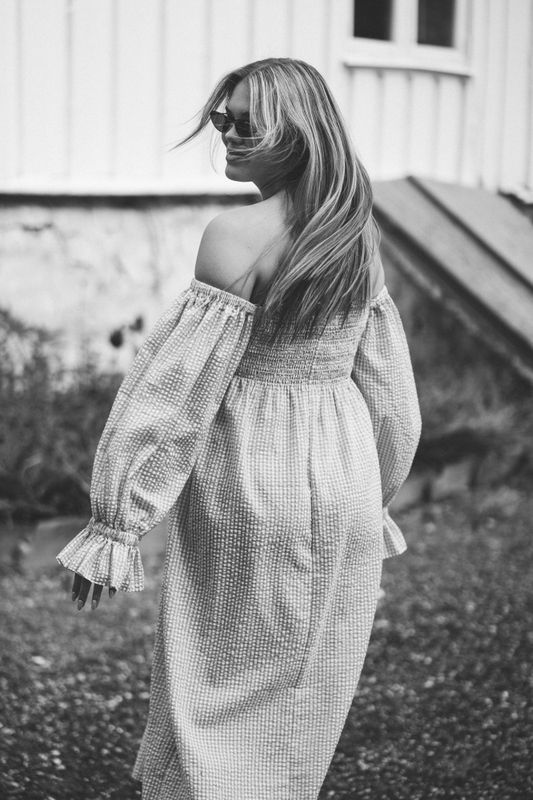 Alice Check Dress Light Blue 