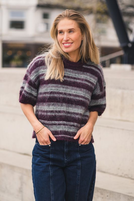 Lycie 2/4 Pullover STP P Purple/H Gray