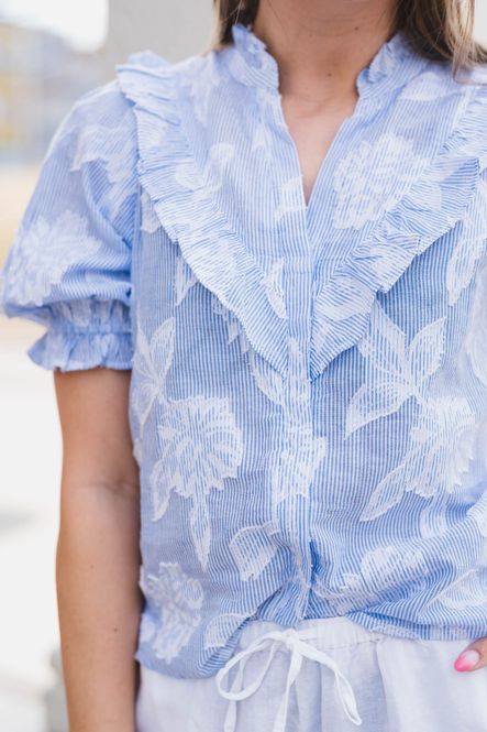 Hovedbilde Manet Jacquard Blouse Light Blue 