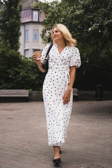 Hovedbilde Clarine Linen Dot Dress White 