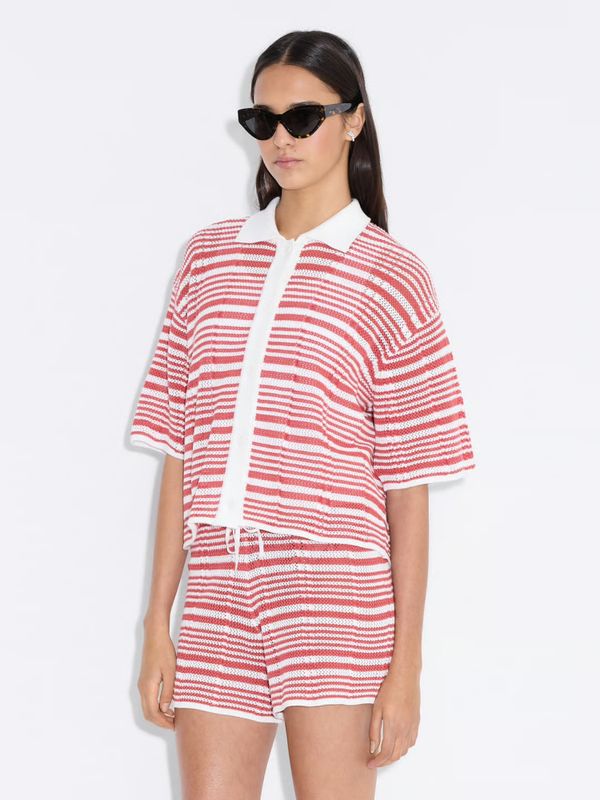 Kelp Striped Shirt Red Stripe 