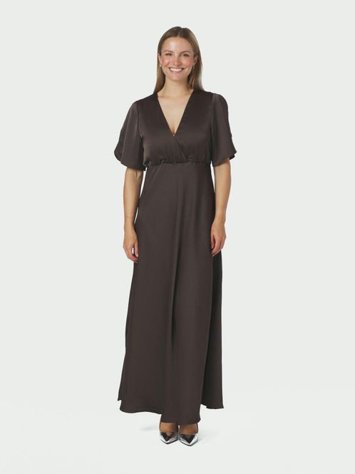 Hovedbilde Zelina Heavy Sateen Dress Dark Brown 
