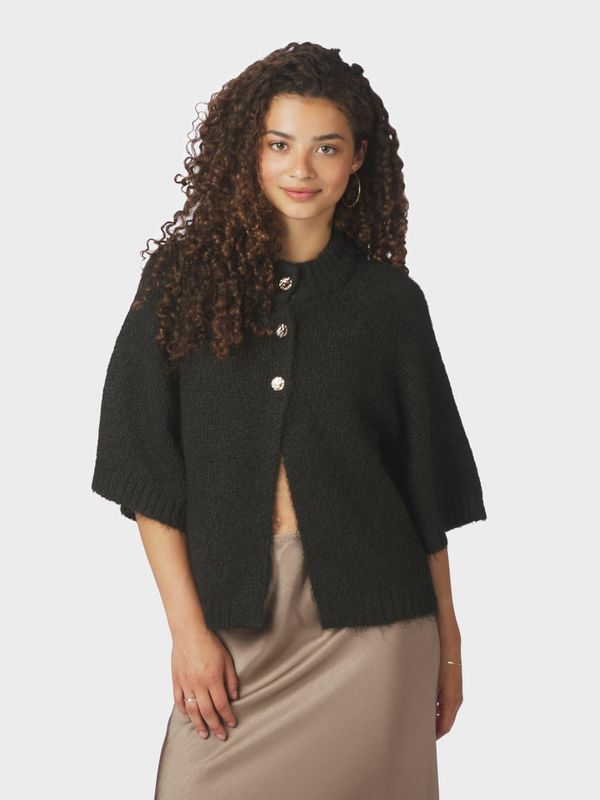Benuta Fluffy Knit Cardigan Dark Brown 