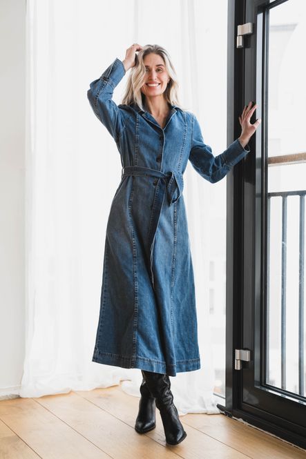 Hovedbilde Turo Alena Shirt Dress Mid Blue Wash 