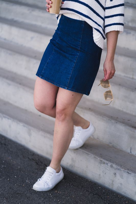 Sophine Emma Skirt Dark Blue Wash