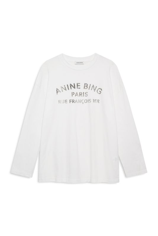 Ivan Long Sleeve New York Stencil Ivory 
