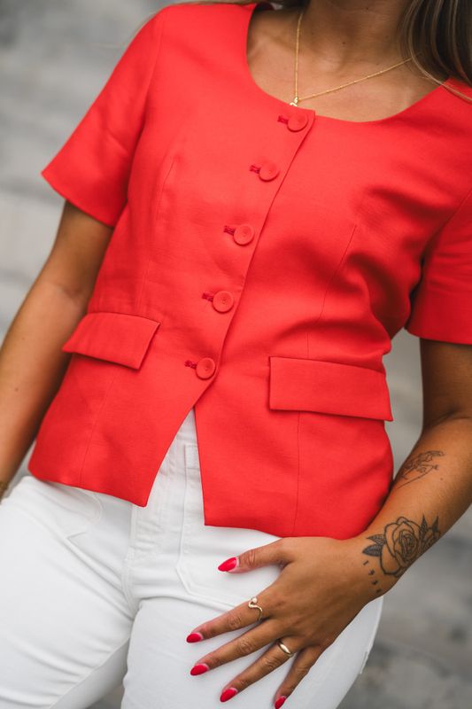 Birmo SS Blazer Poinsettia 