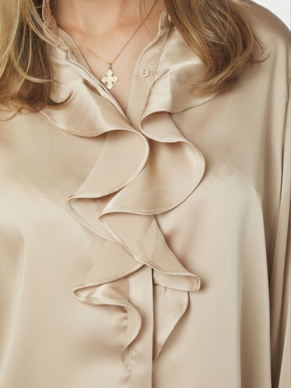 Zamola Blouse Dark Sand 