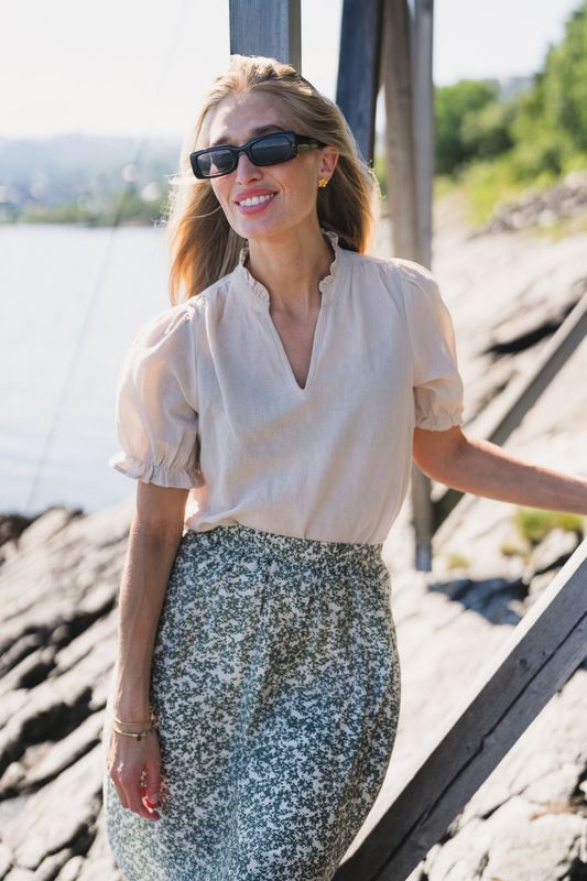 Odesa Linen Blouse Sand 