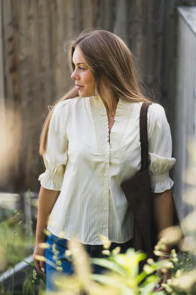 Hovedbilde Briony Striped Shirt Light Yellow 
