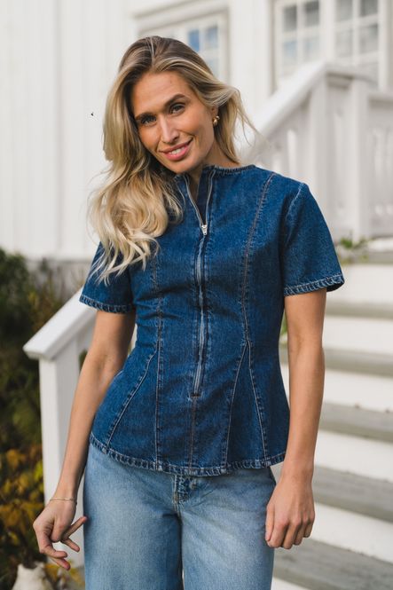 Hovedbilde Turig Alena SS Top Mid Blue Wash 