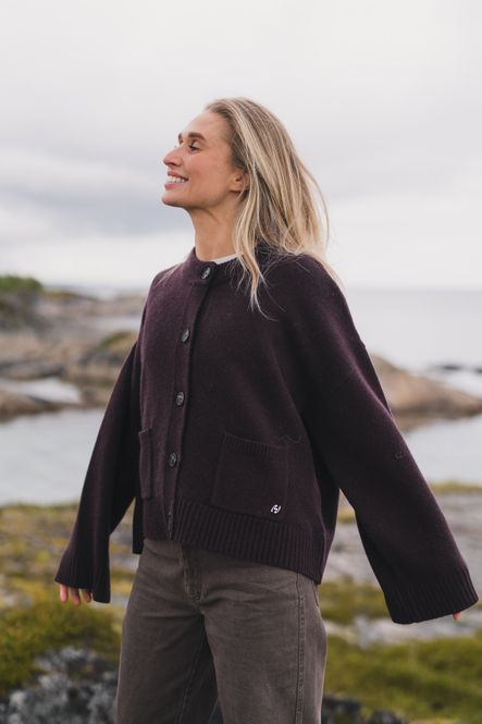 Hovedbilde Julia Wide Cardigan Burgundy 