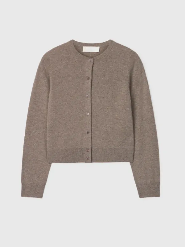 Classic Wool Cardigan Stone 