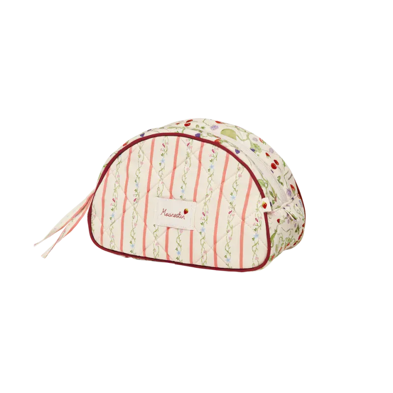 Makeup Bag Medium Summer Stripes Peach 