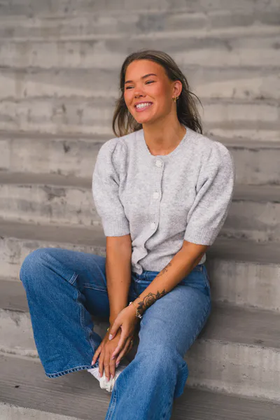 Hovedbilde Trudy Deco Knit Cardigan Light Grey Melange 