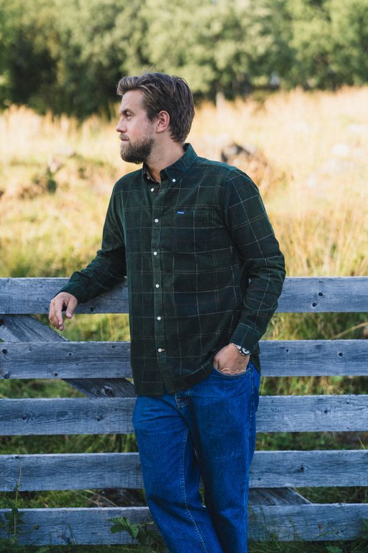 Blair Tailored Tartan Cord Shirt Classic Tartan 