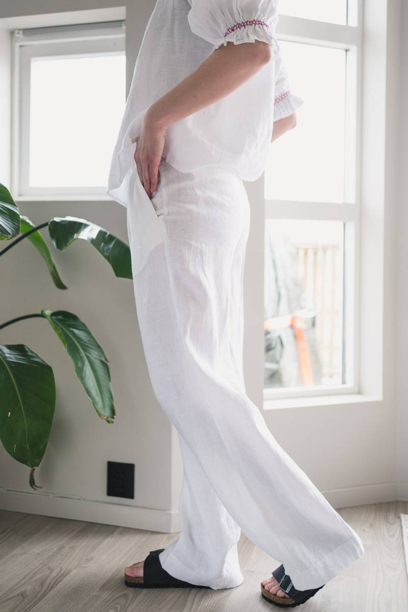 Moon Linen Trousers White 