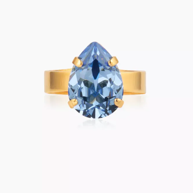 Hovedbilde Mini Drop Ring Gold Light Sapphire 
