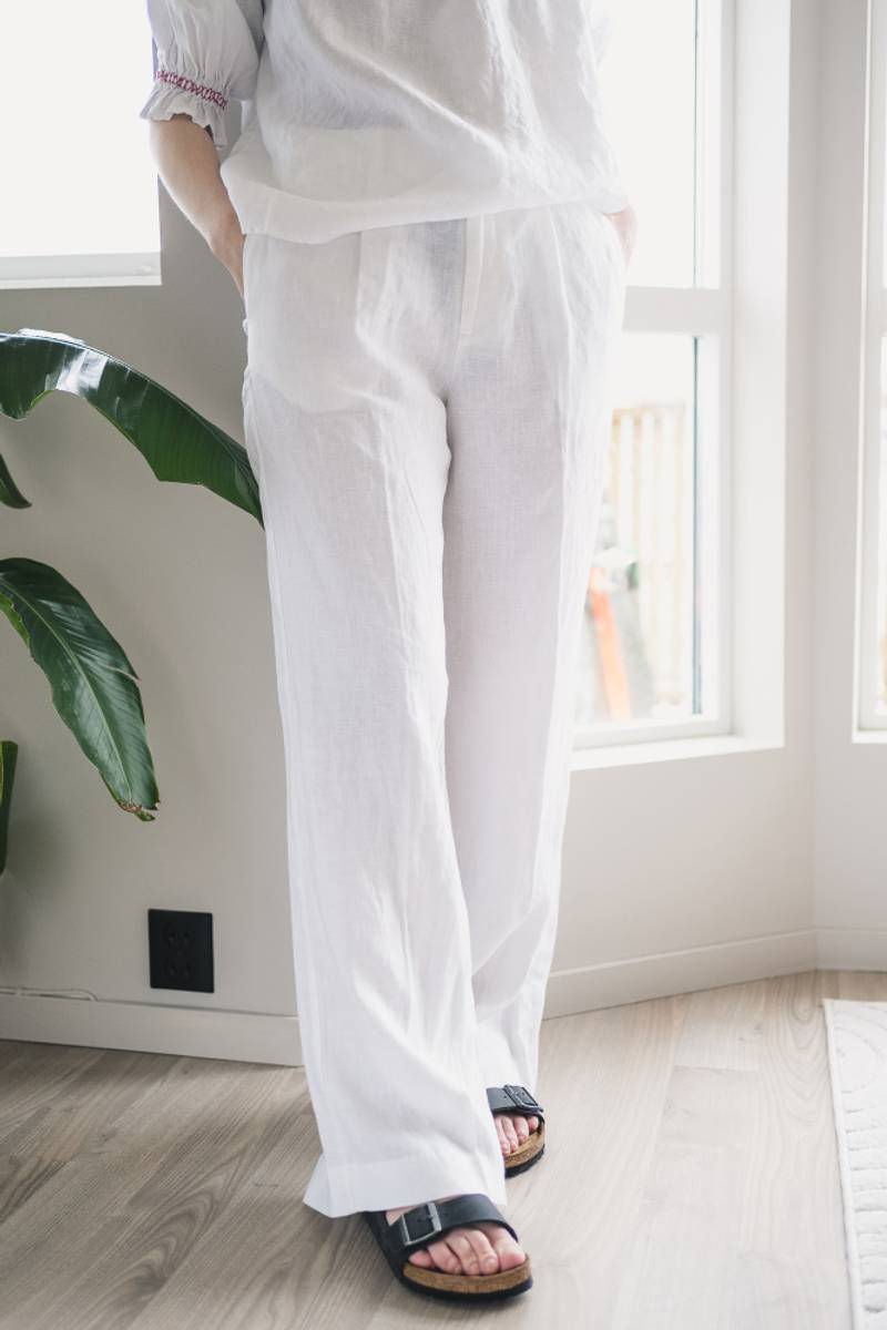 Moon Linen Trousers White 